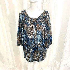 NWT RET: $44  PEASANT STYLE TOP   3X PLUS